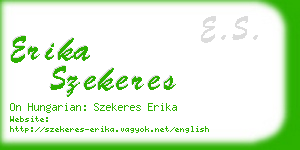erika szekeres business card